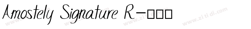 Amostely Signature R字体转换